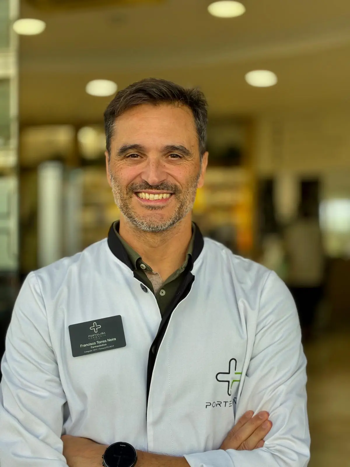 Francisco Torres Neira, Farmacéutico titular en Farmacia Porteliña